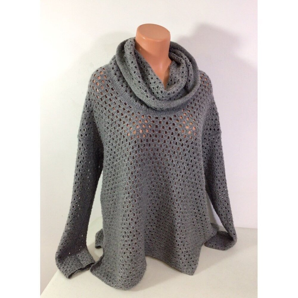 James Perse Open knit Alpaca Wool Cowl Neck Sweater Womens XL